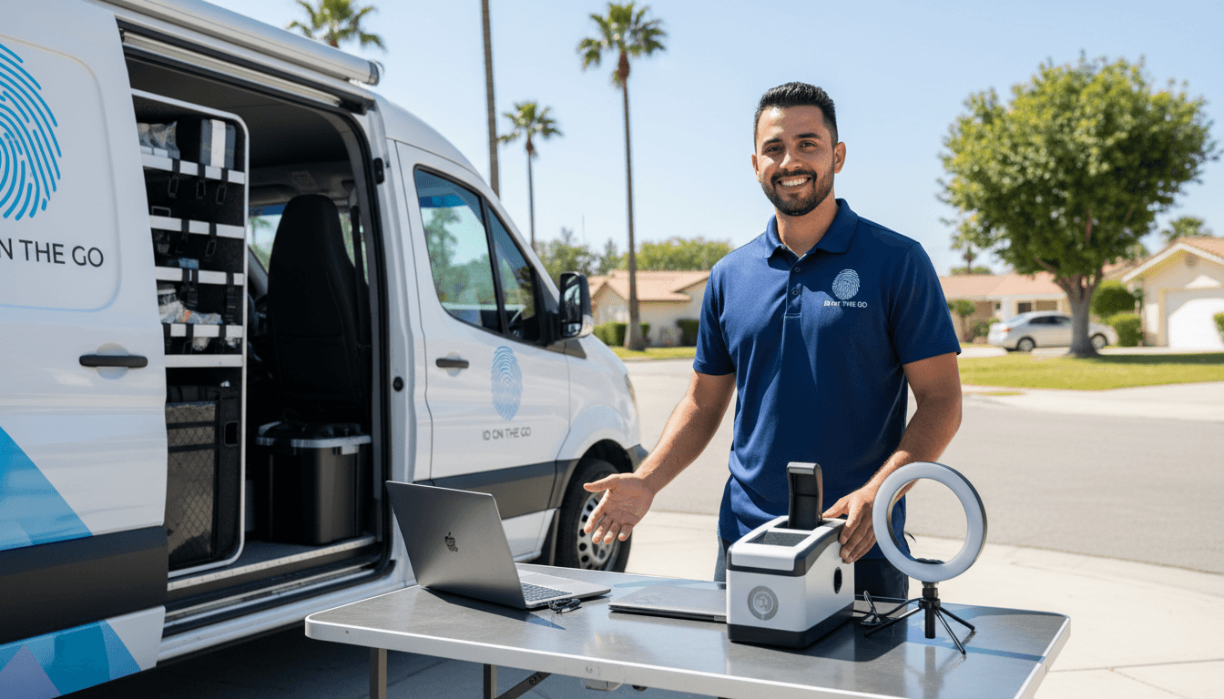 Mobile fingerprinting station ready for walk-in service