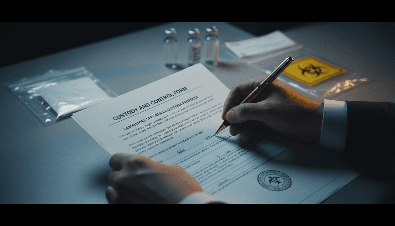 Proper completion of DOT-compliant Custody and Control Form documentation